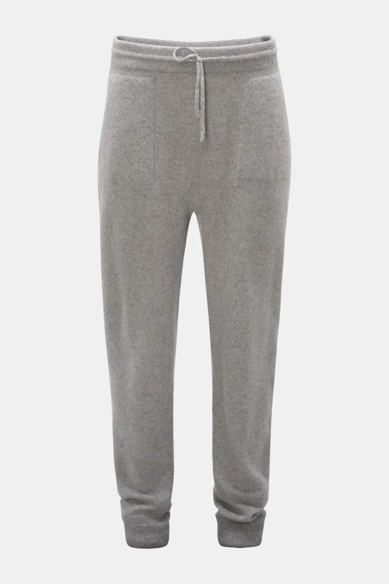 04651/ A TRIP IN A BAG cashmere jogger pants 'The cashmere Pant' grey