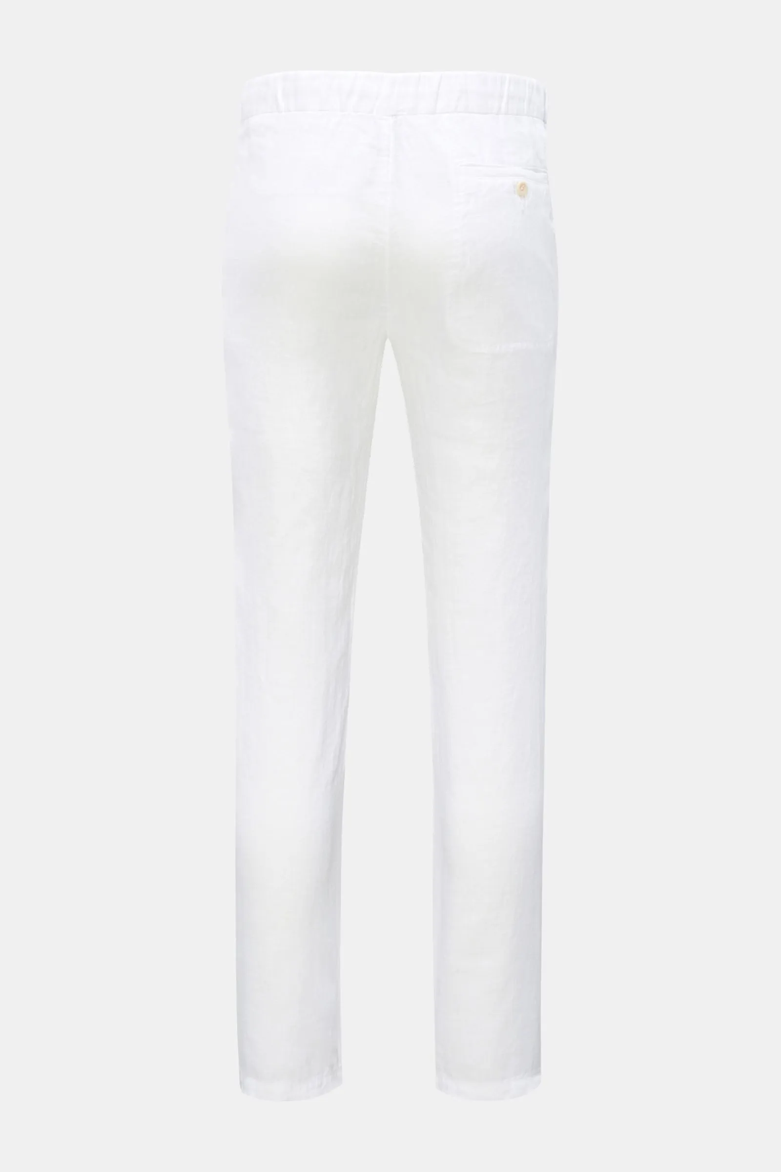 04651/ A TRIP IN A BAG linen jogger pants 'Linen Pant' white