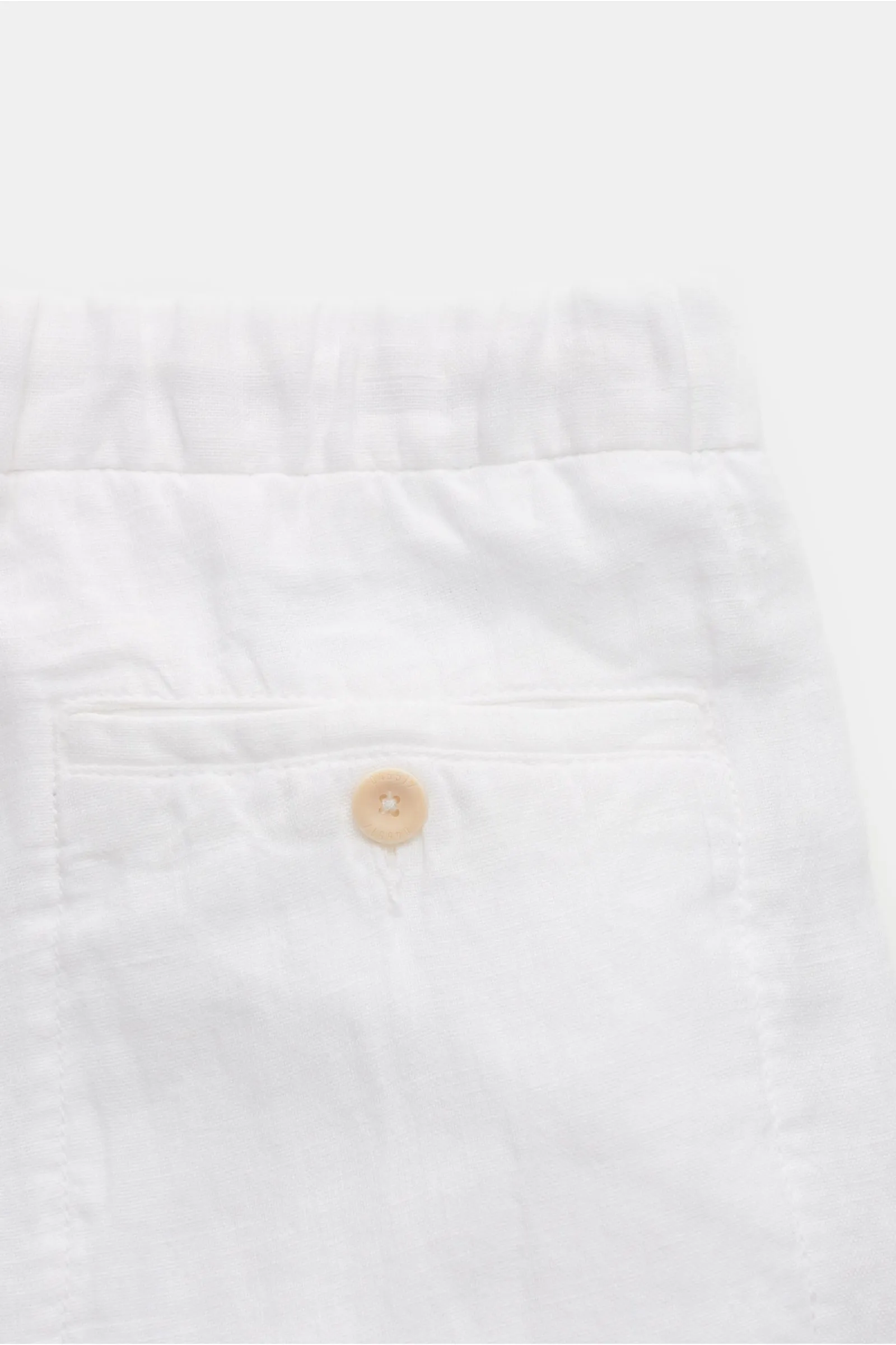 04651/ A TRIP IN A BAG linen jogger pants 'Linen Pant' white