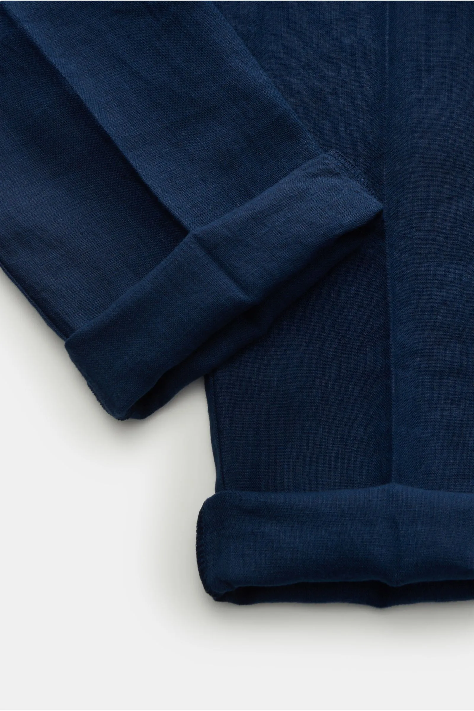 04651/ A TRIP IN A BAG linen jogger pants 'Linen Pleated Pant' navy