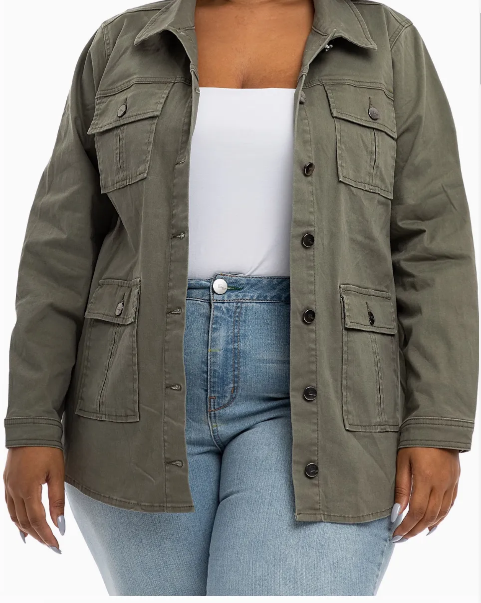 1822 Denim- Green Utility jacket