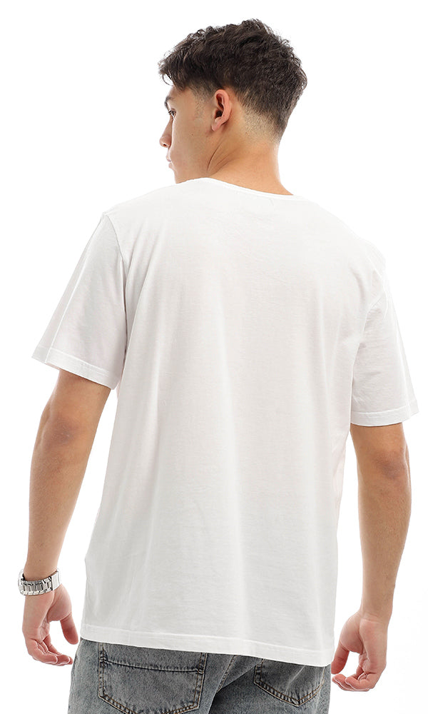 21218 Slip On V-Neck Standard Fit Off-Whit Tee