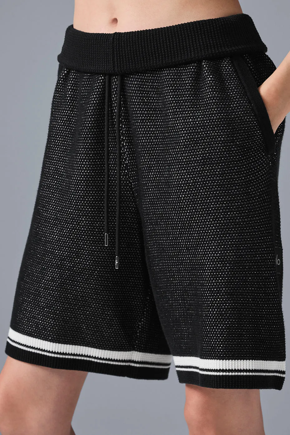 7 Sports Club Sweater Knit Basketball Short - Black