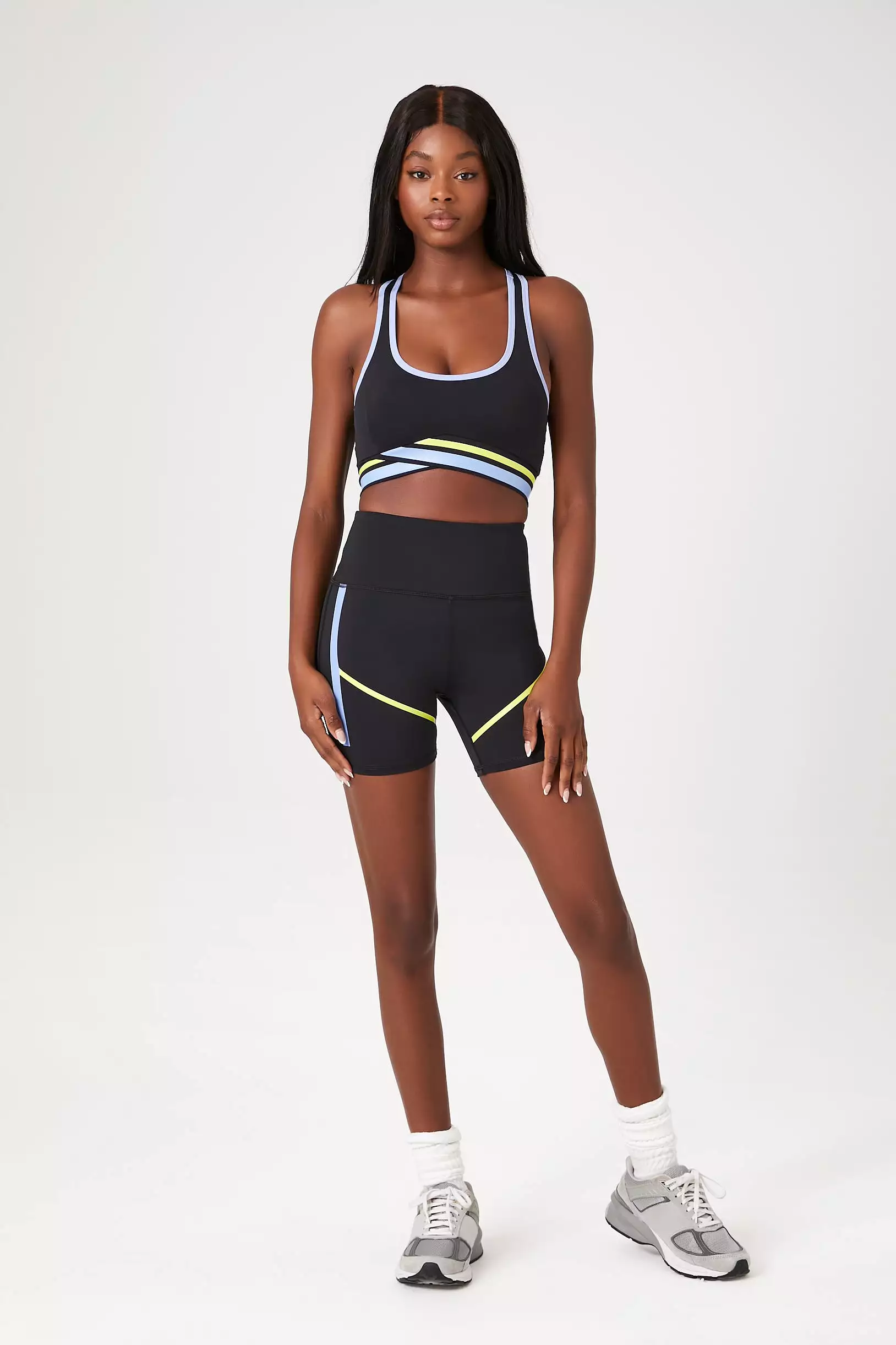 Active Contrast-Trim Biker Shorts