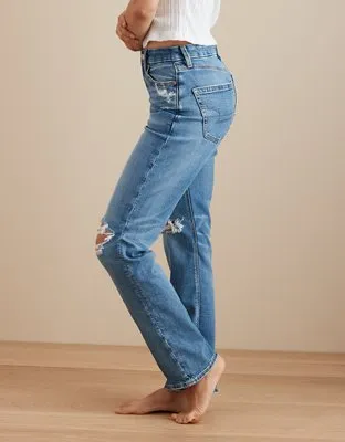 AE Stretch Curvy Ripped Straight Jean-