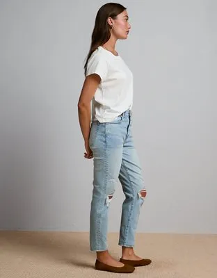 AE77 Premium Ripped Mom Jean-