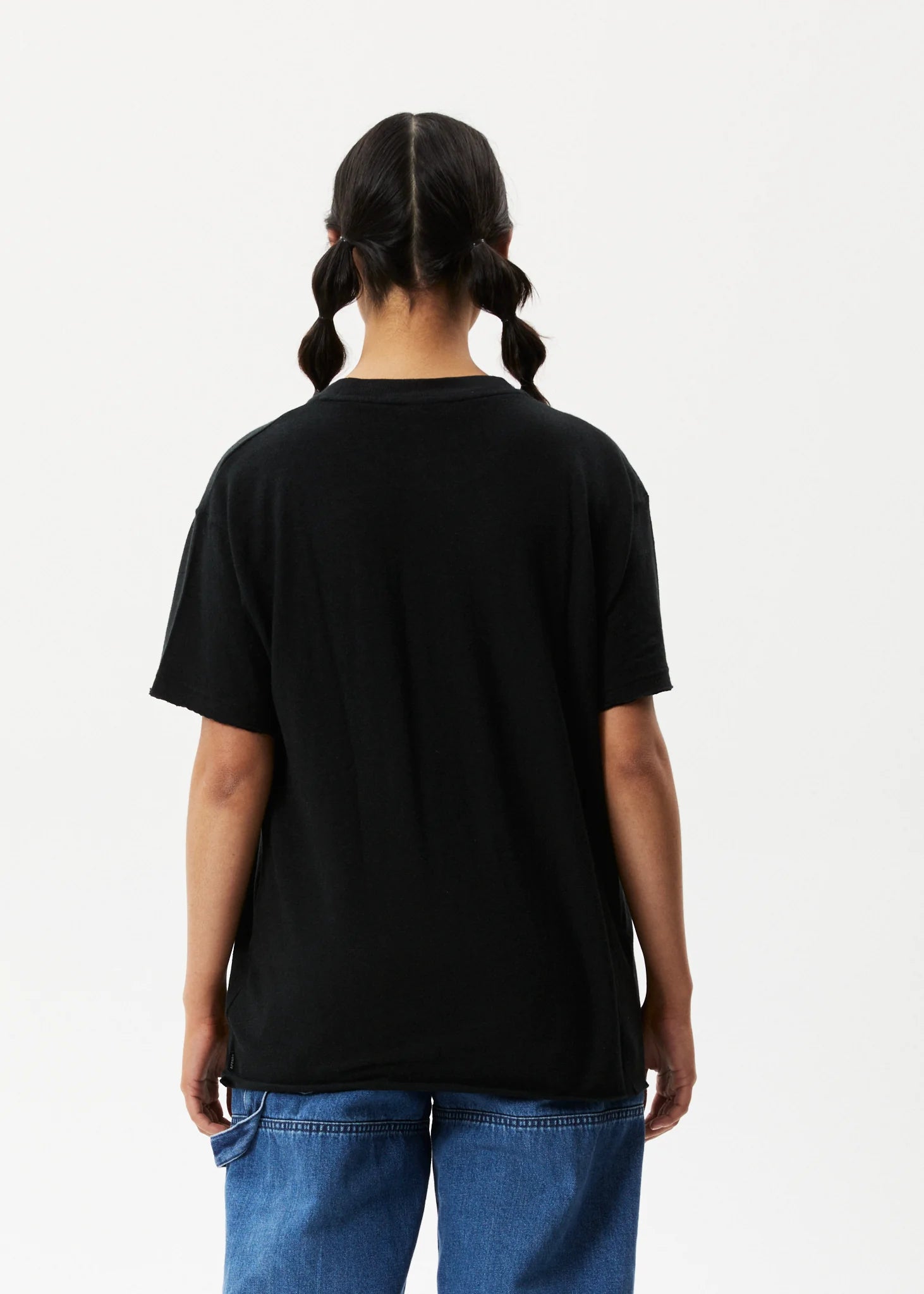 Afends Hemp Tee Slay Oversized Black