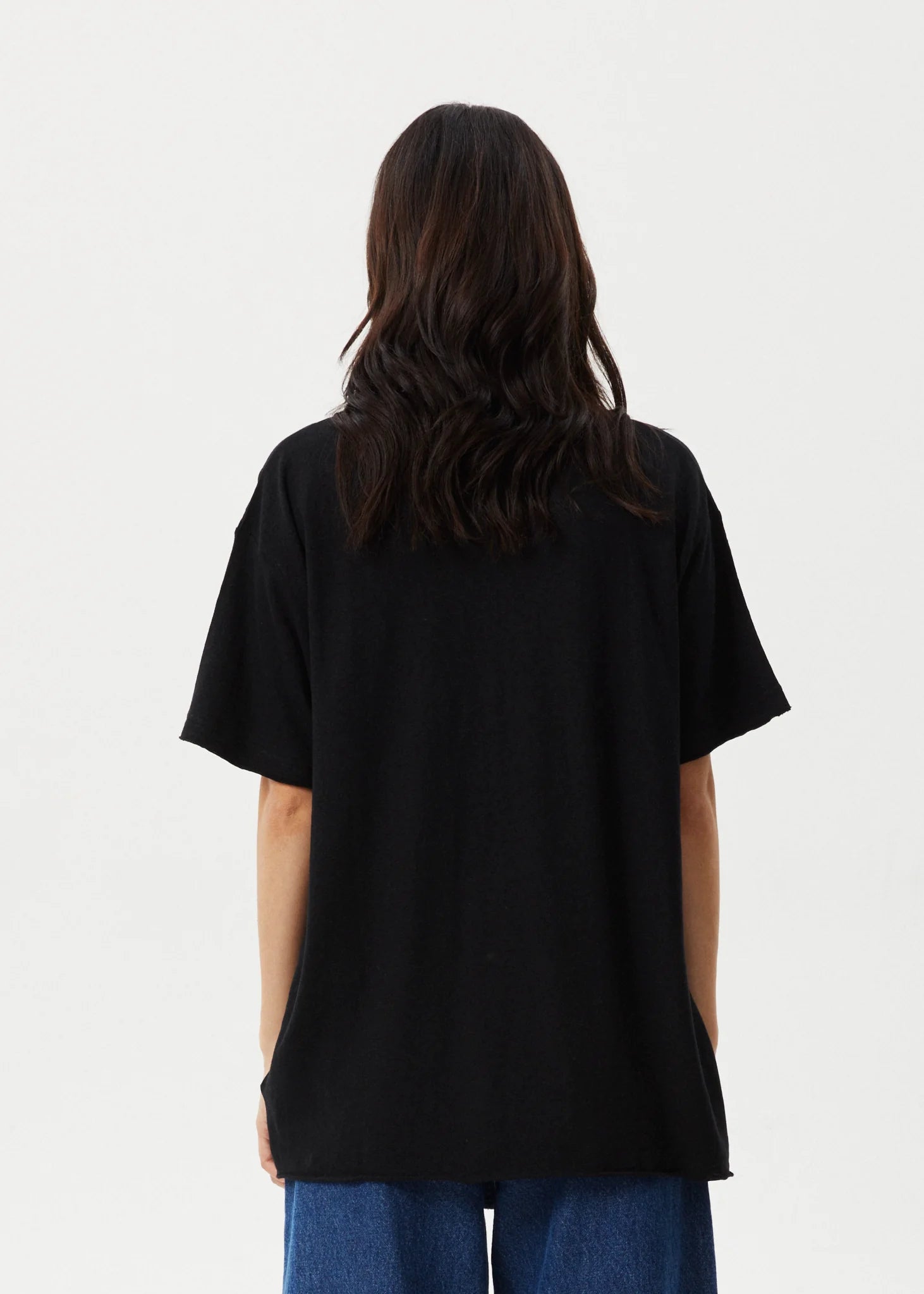 Afends Hemp Tee Slay Oversized Black