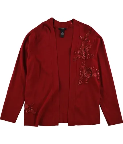 Alfani Womens Sequined-Applique Cardigan Sweater