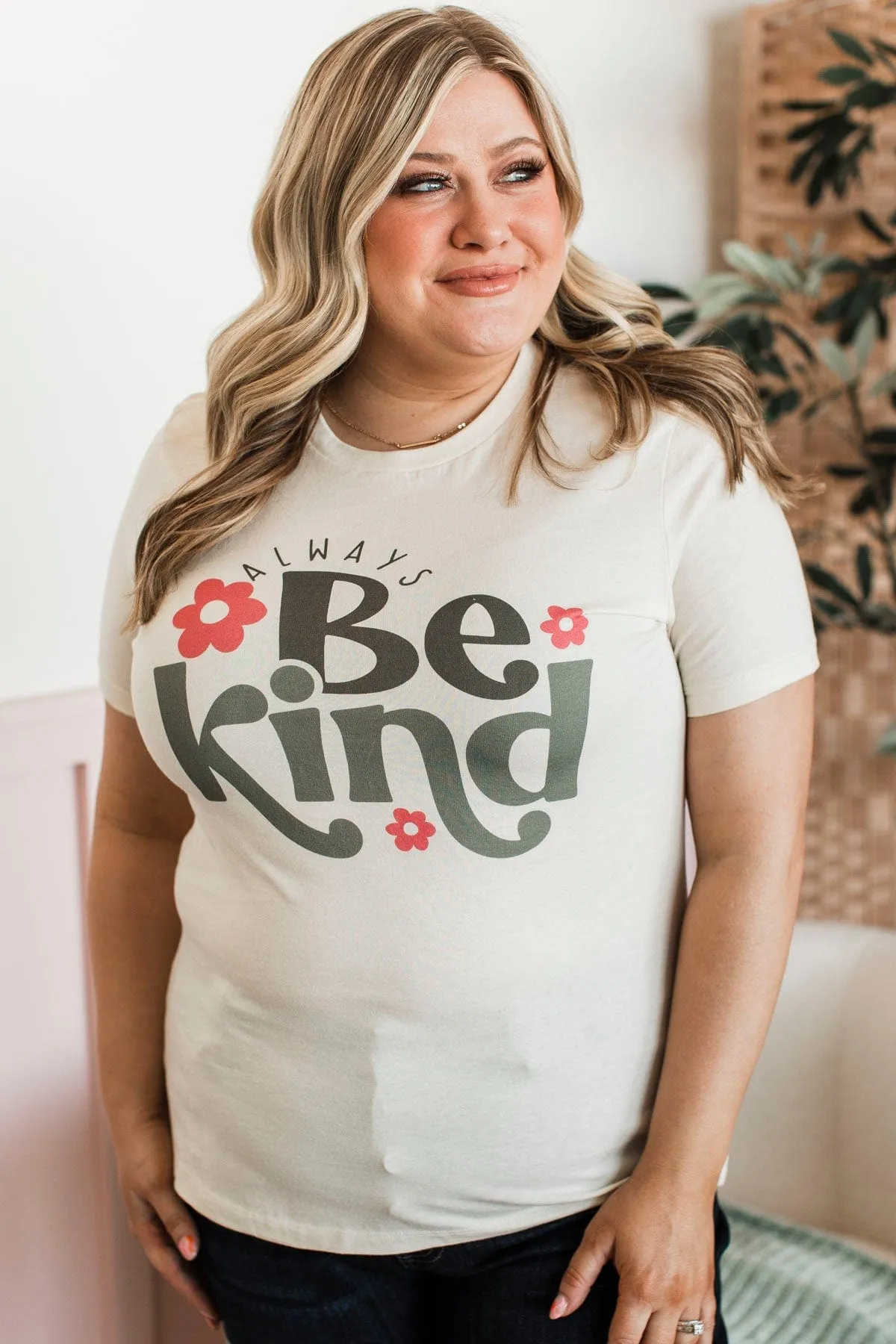 Always Be Kind Graphic Tee- Natural