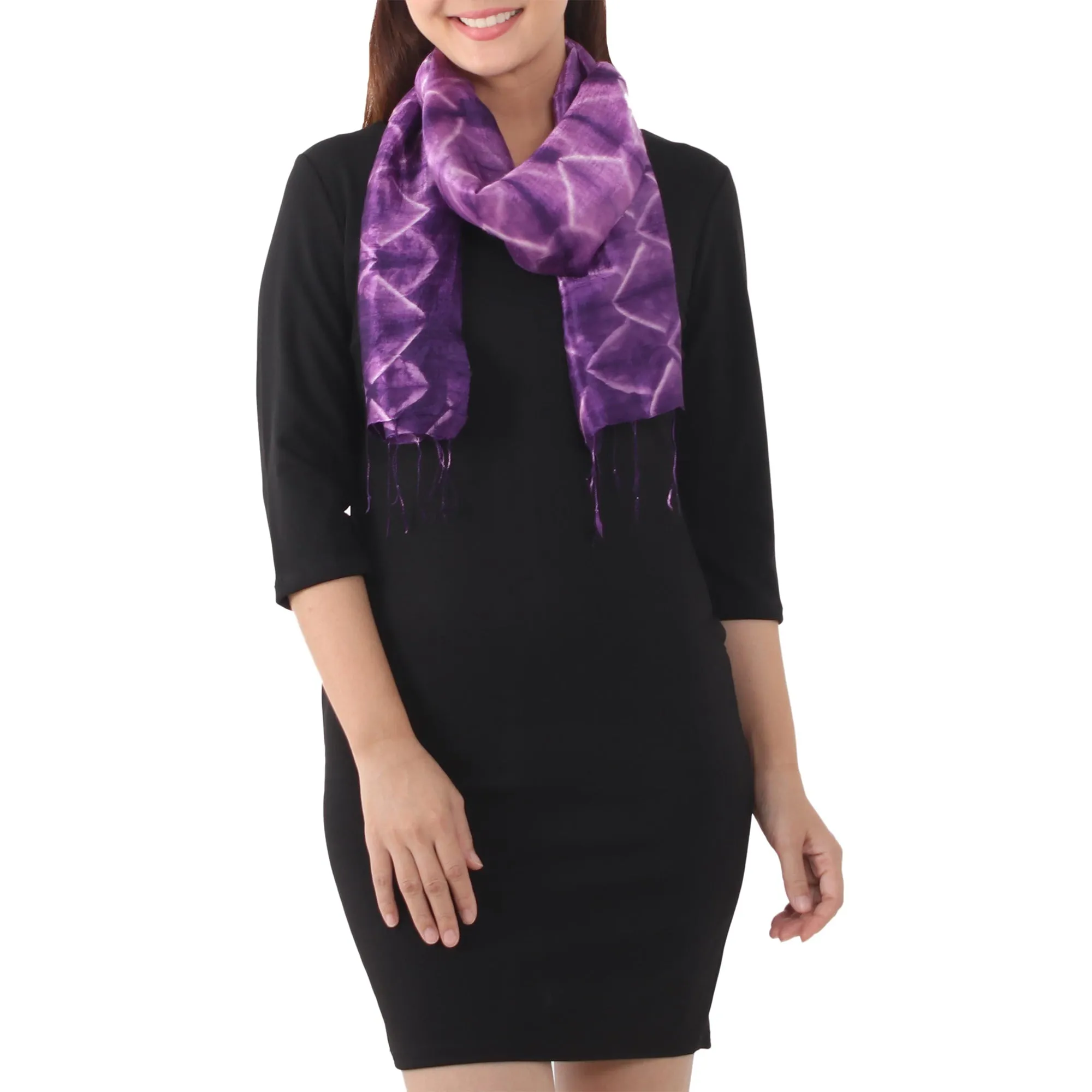 Amethyst Mystique Silk Scarf