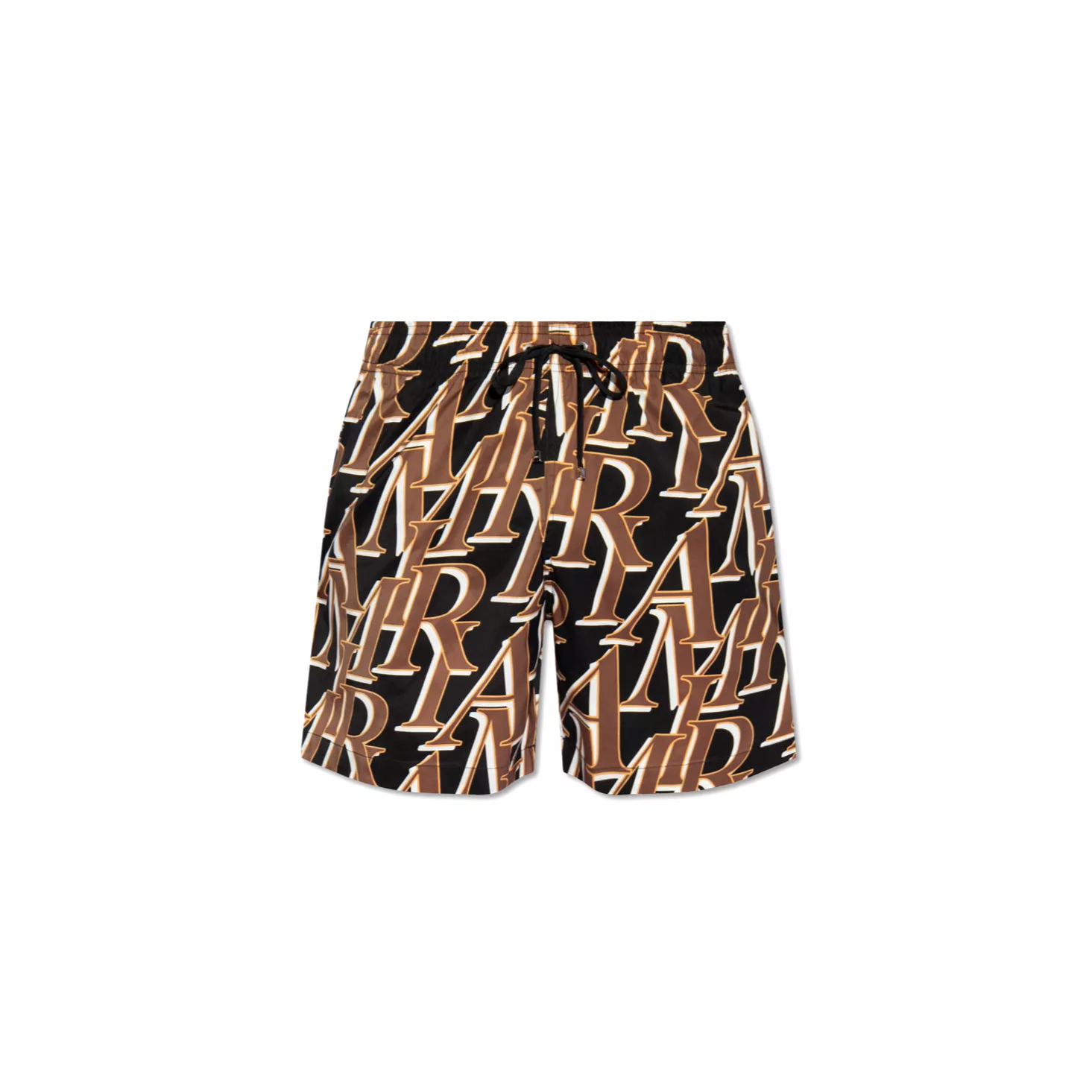 AMIRI STACKED PRINT SWIM TRUNKS - BLACK