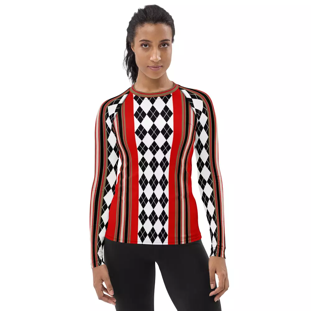 Argyle Me DLX Fashion Rashguard Top