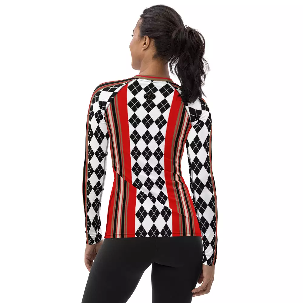 Argyle Me DLX Fashion Rashguard Top