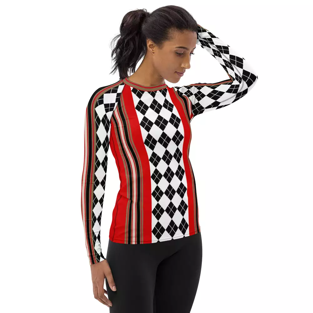 Argyle Me DLX Fashion Rashguard Top