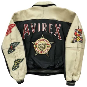 Avirex Wildbears Leather Varsity Jacket - M