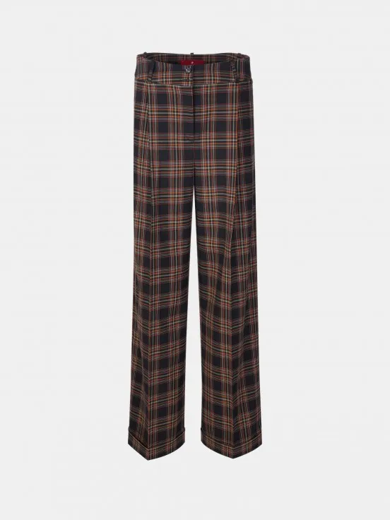 Baggy plaid pants