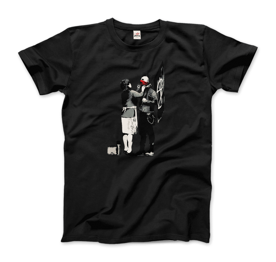 Banksy Anarchist Punk and His Mother Artwork T-Shirt