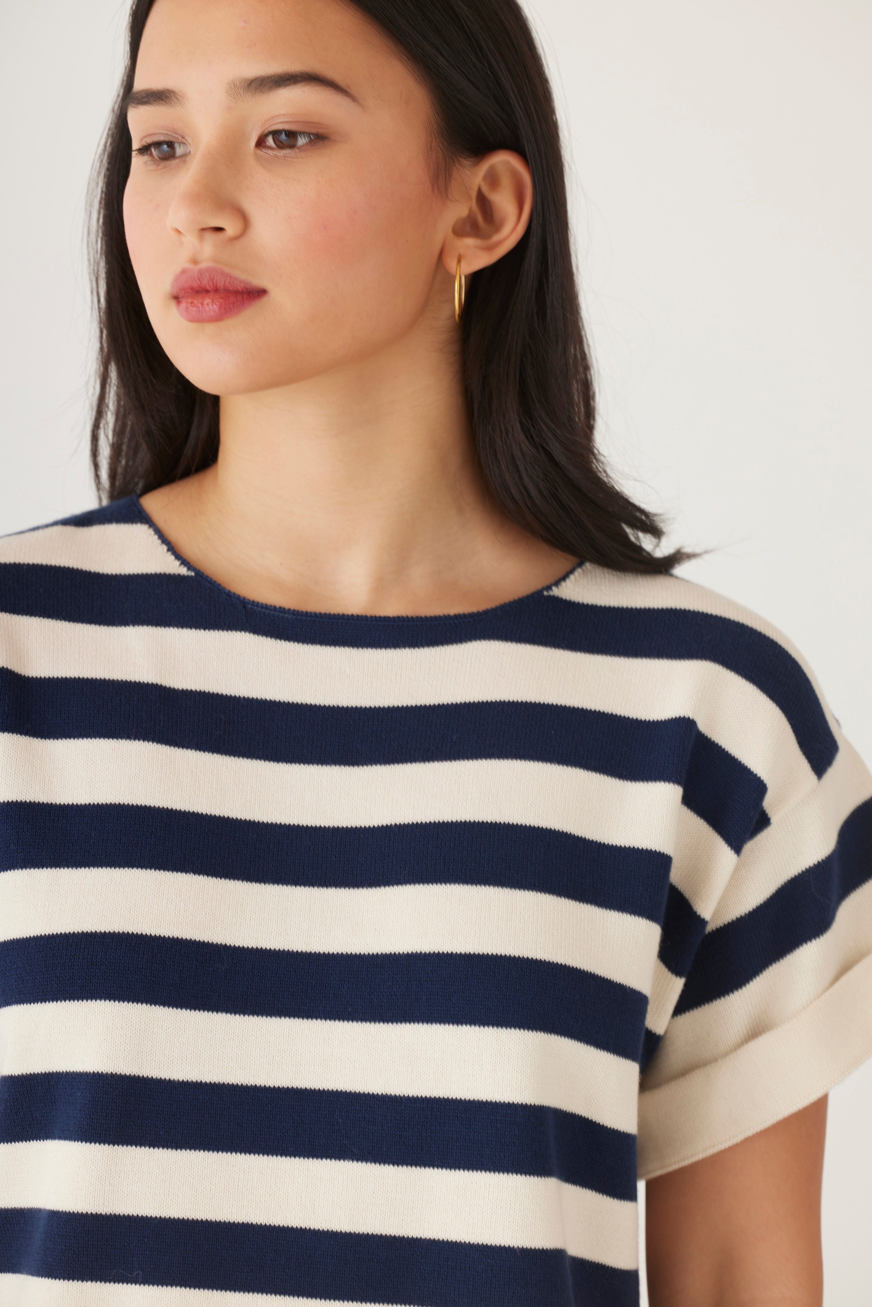 Belle Stripe Tee Pima Cotton Knit