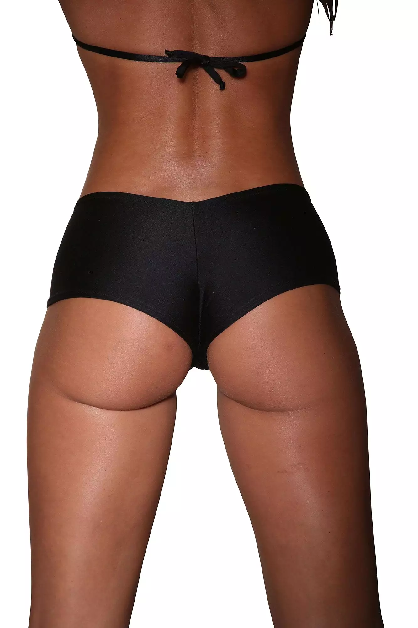 Black Basic Cheeky Booty Shorts Stripper Clothes