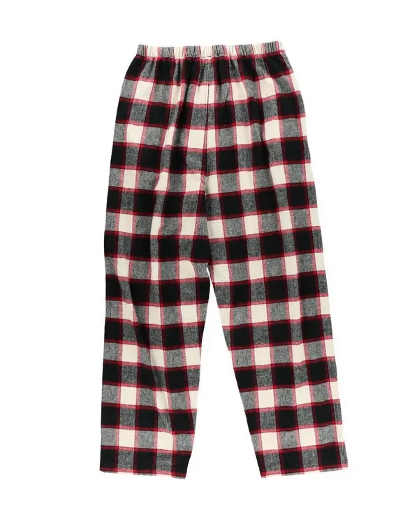 Black Plaid Men's Flannel PJ Pants