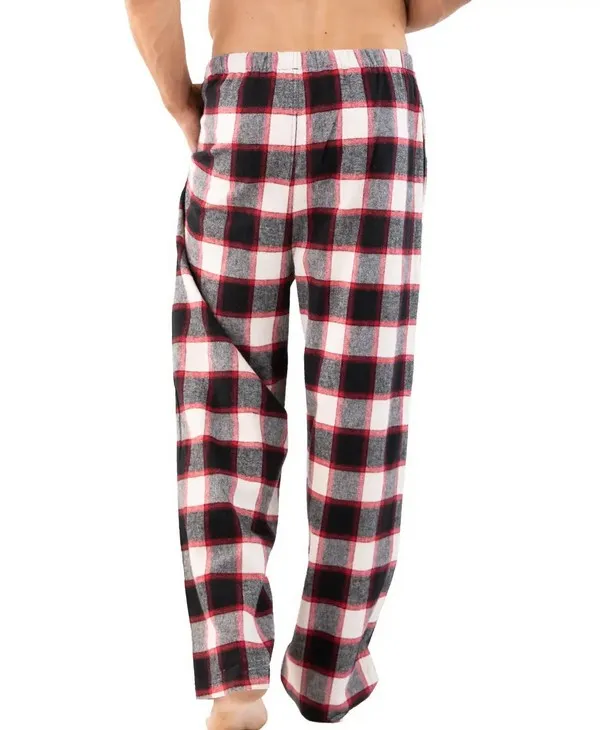 Black Plaid Men's Flannel PJ Pants