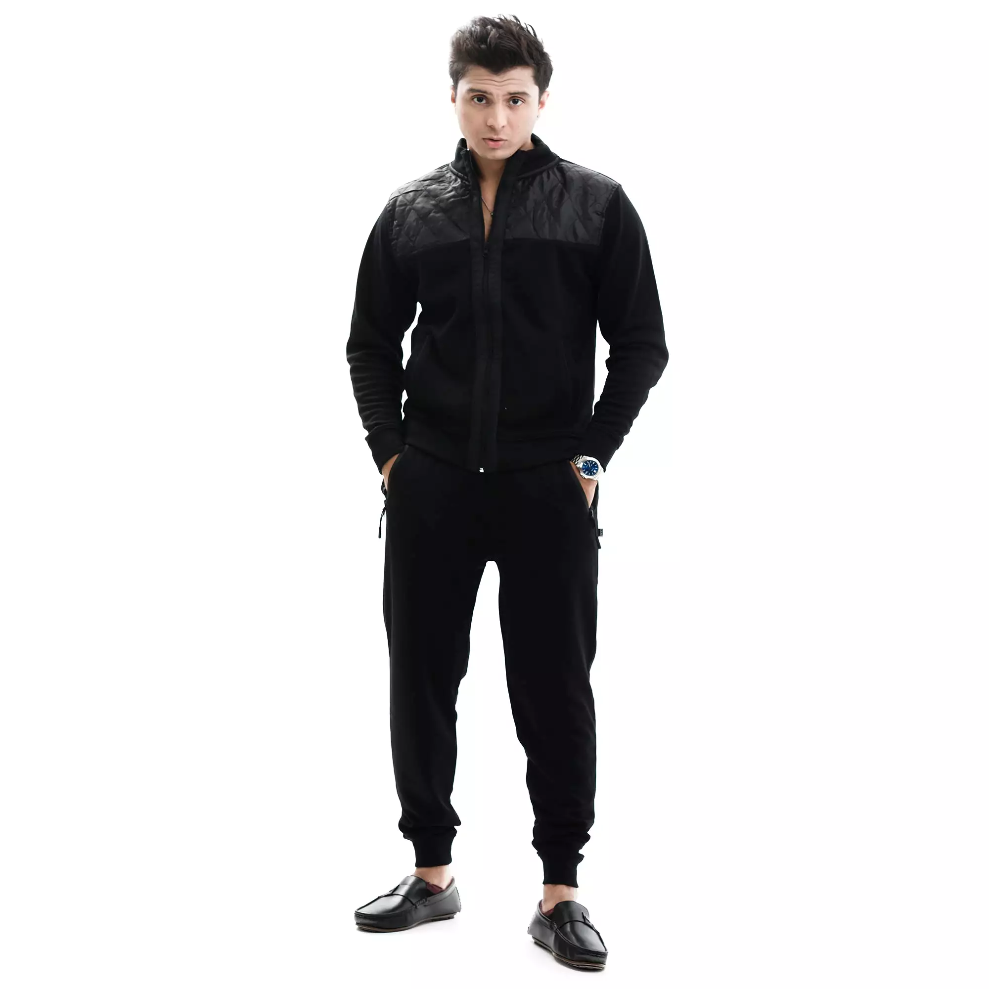 Black Slim-Fit Jogger Pants