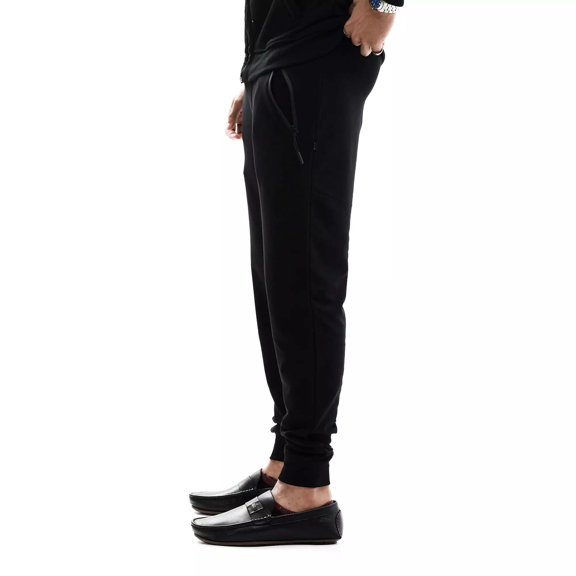 Black Slim-Fit Jogger Pants