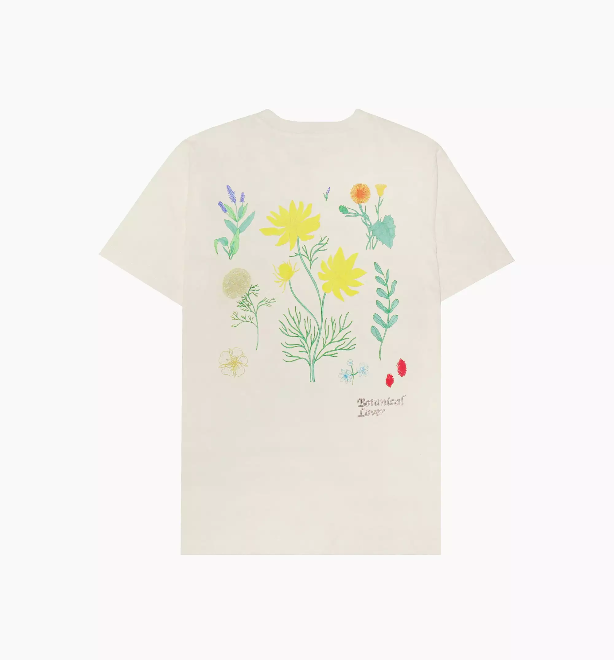 Botanical Short Sleeve Tee Mens T-Shirt - Natural