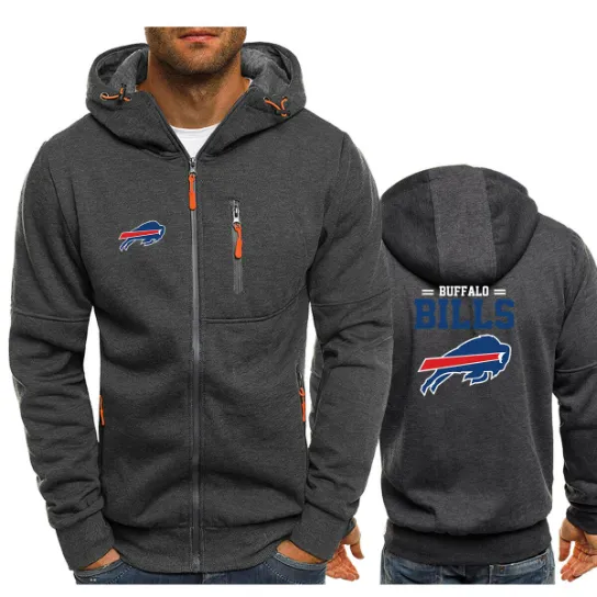 Buffalo Bills Barnaby Grey Hooded Jacket - William Jacket