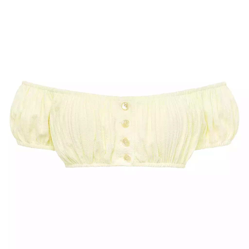 Buttercream Rib Bandita Bikini Top