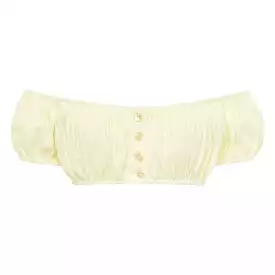 Buttercream Rib Bandita Bikini Top