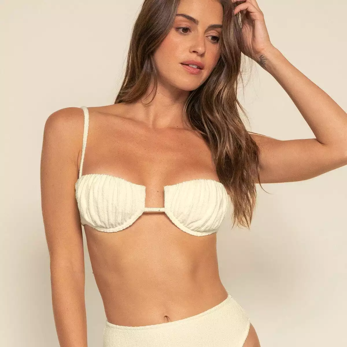 Buttercream Rib Petal Bikini Top