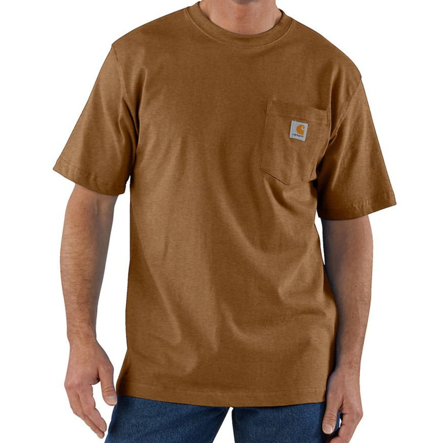 Carhartt K87 Oversized Pocket Tee Oiled Walnut Heather