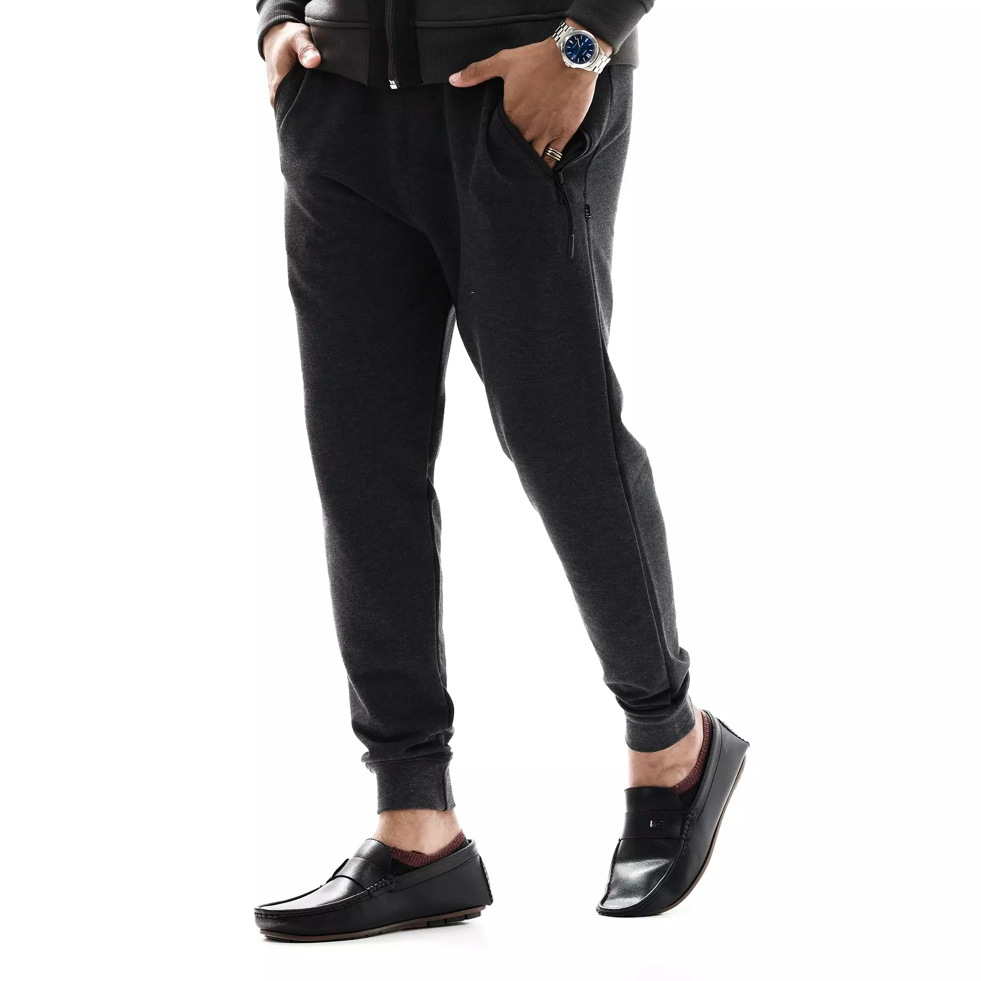 Charcoal Slim-Fit Jogger Pants