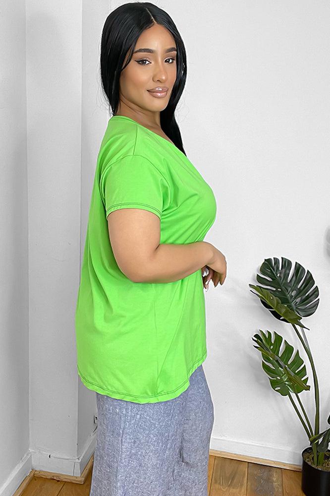 Classic V-Neck Soft Touch Cotton Blend Tee