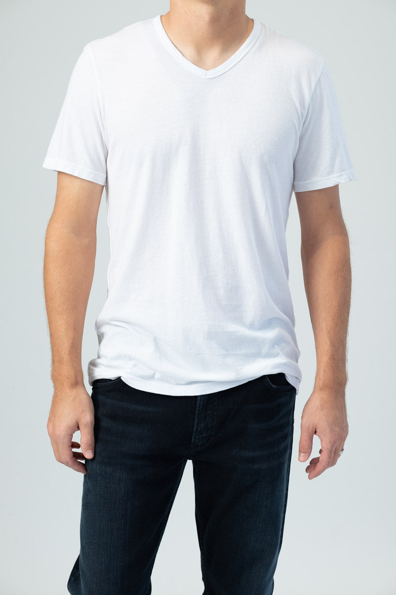 Classic V-Neck Tee in White