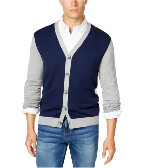 Club Room Mens Colorblocked Cardigan Sweater