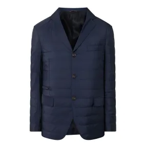 CORNELIANI Quilted Double-Layer Jacket - Navy