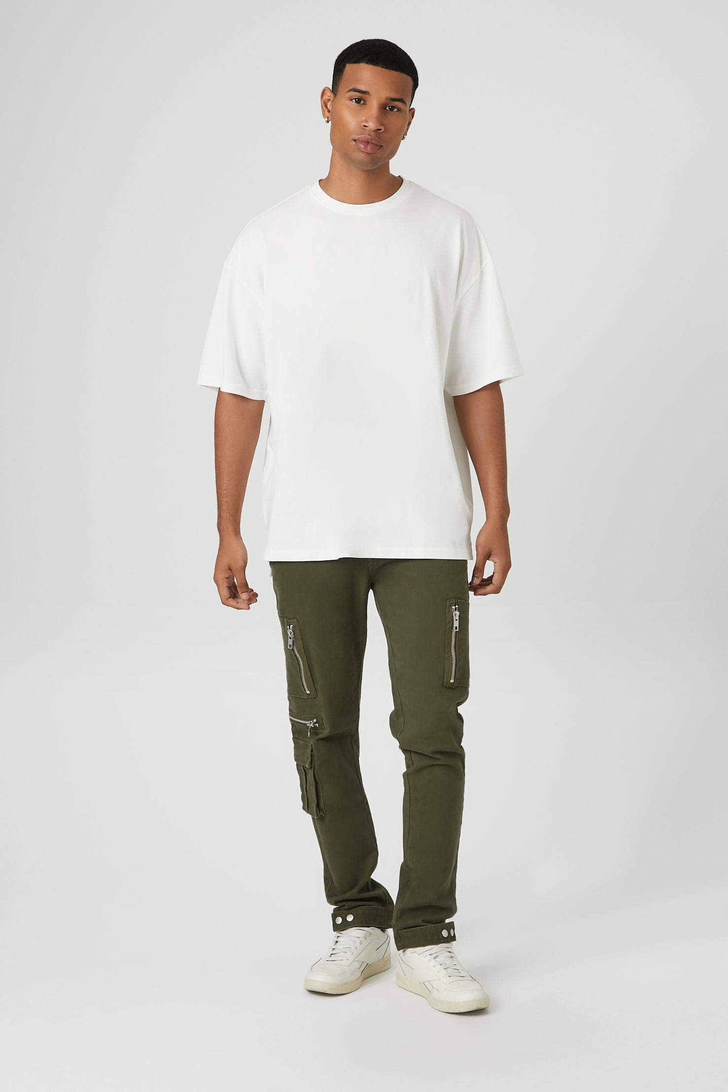 Cotton Crew High-Low Hem Tee