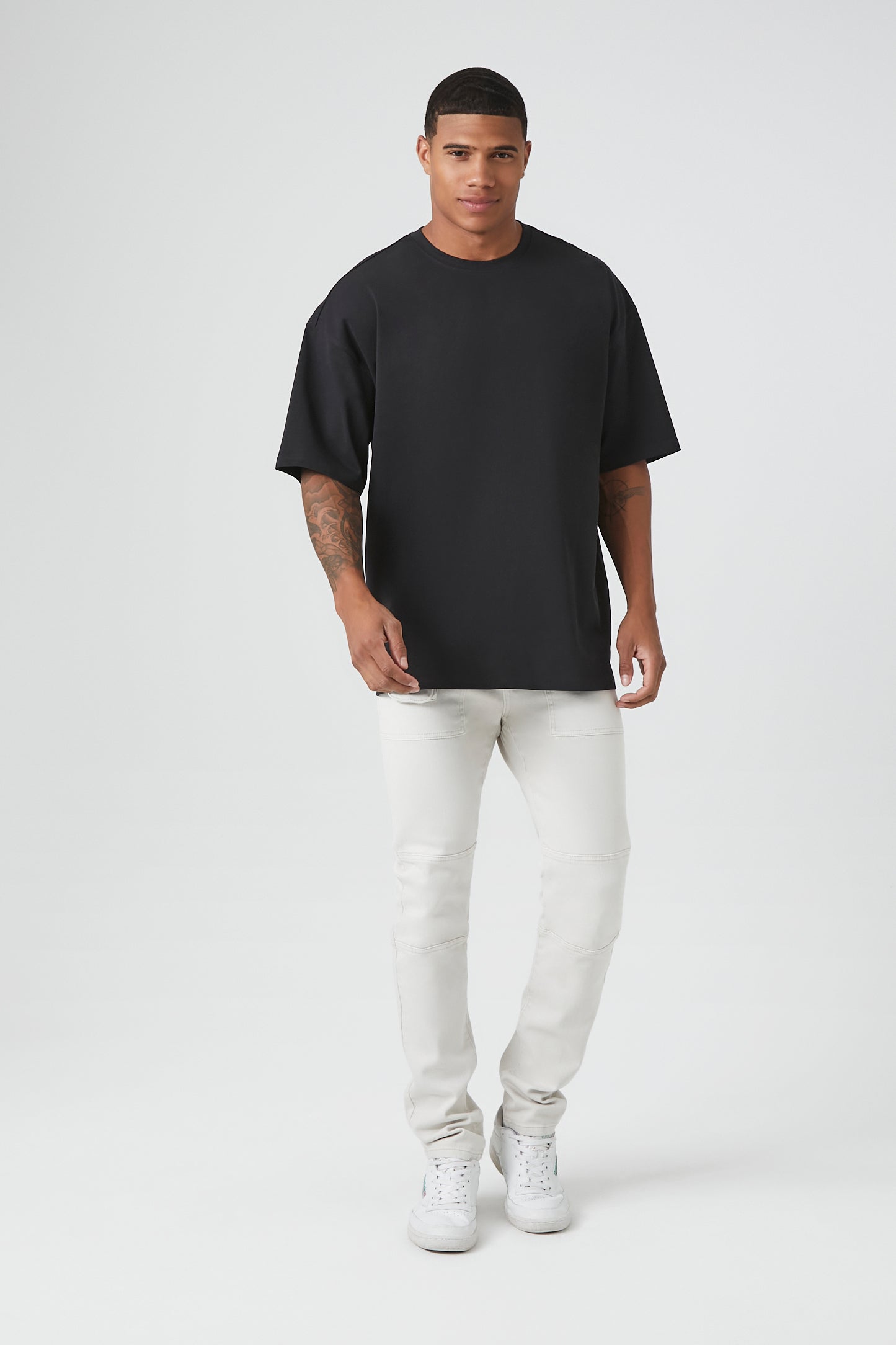 Cotton Crew High-Low Hem Tee