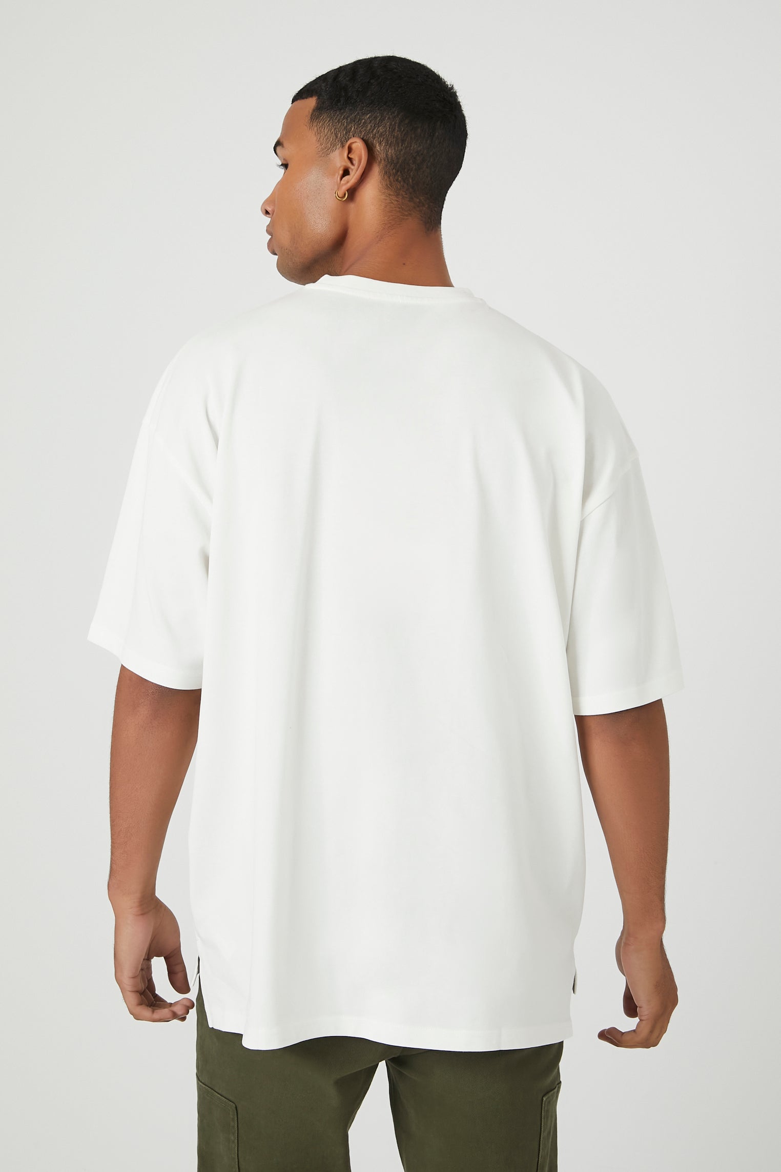 Cotton Crew High-Low Hem Tee