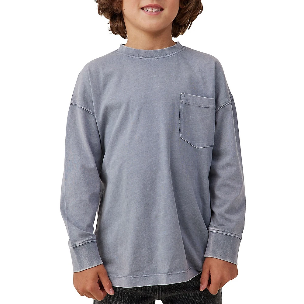 Cotton On Boy's The Essential Long-Sleeve Pocket Tee