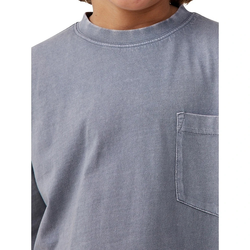 Cotton On Boy's The Essential Long-Sleeve Pocket Tee