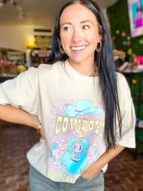 Cowboys and Country Music Oversized Tee