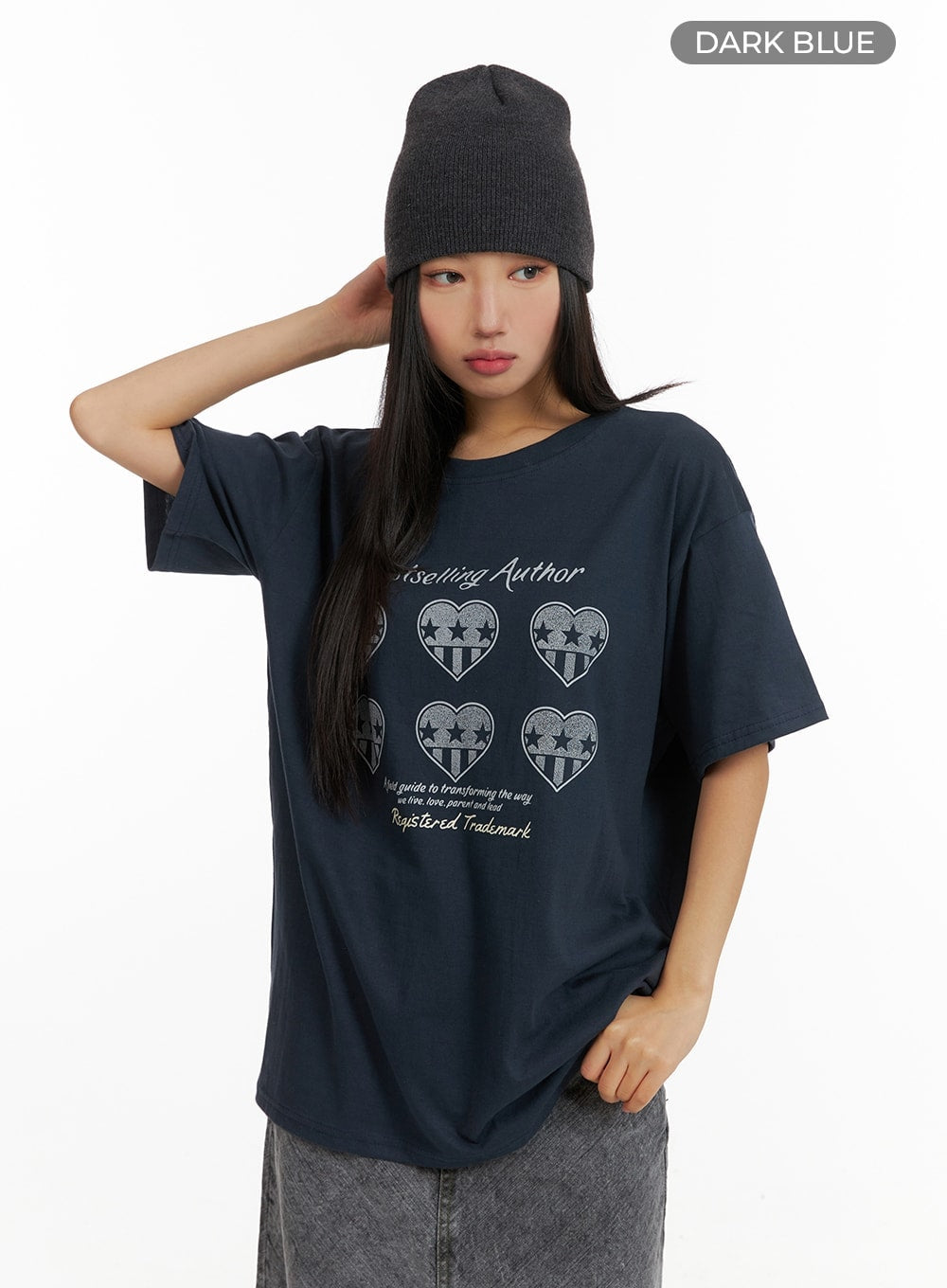 Cozy Graphic Lettering Oversized Tee CM408