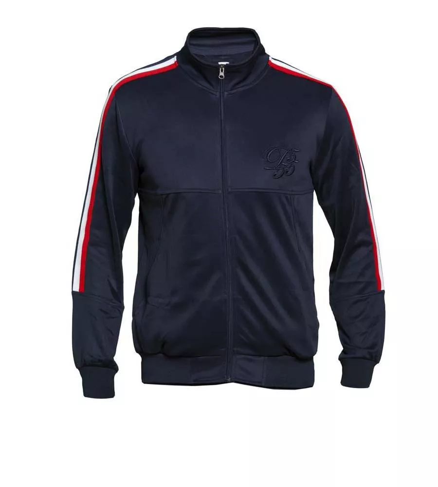 D555 Big Mens Couture Zip Up Jacket With Taping Detail (BROOKES)