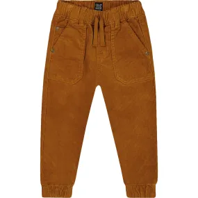 Deux par Deux Stretch Corduroy Jogger Pants, Caramel Brown