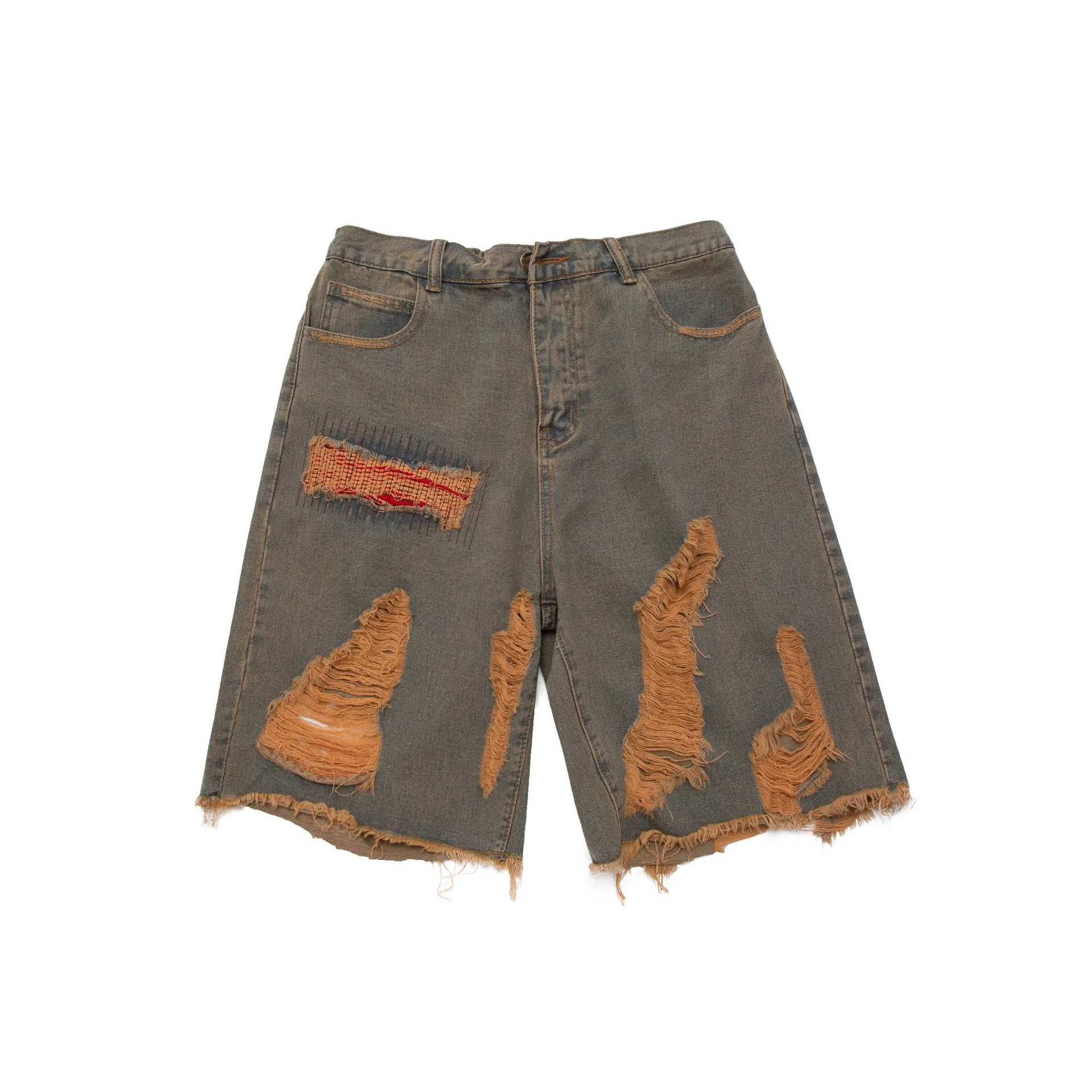 'Fallout' Ripped Denim Jean Shorts