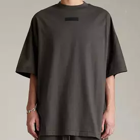 Fear of God Essentials Applique Box Logo Drop Shoulder Tee Ink (Oversized)